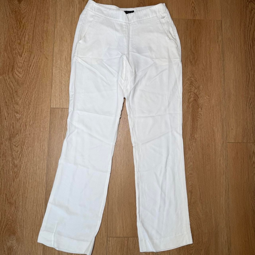 Theory White high-waisted wide-leg trousers dress pants 00